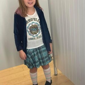 beautees 💗 tank, plaid skirt, blazer set size 7